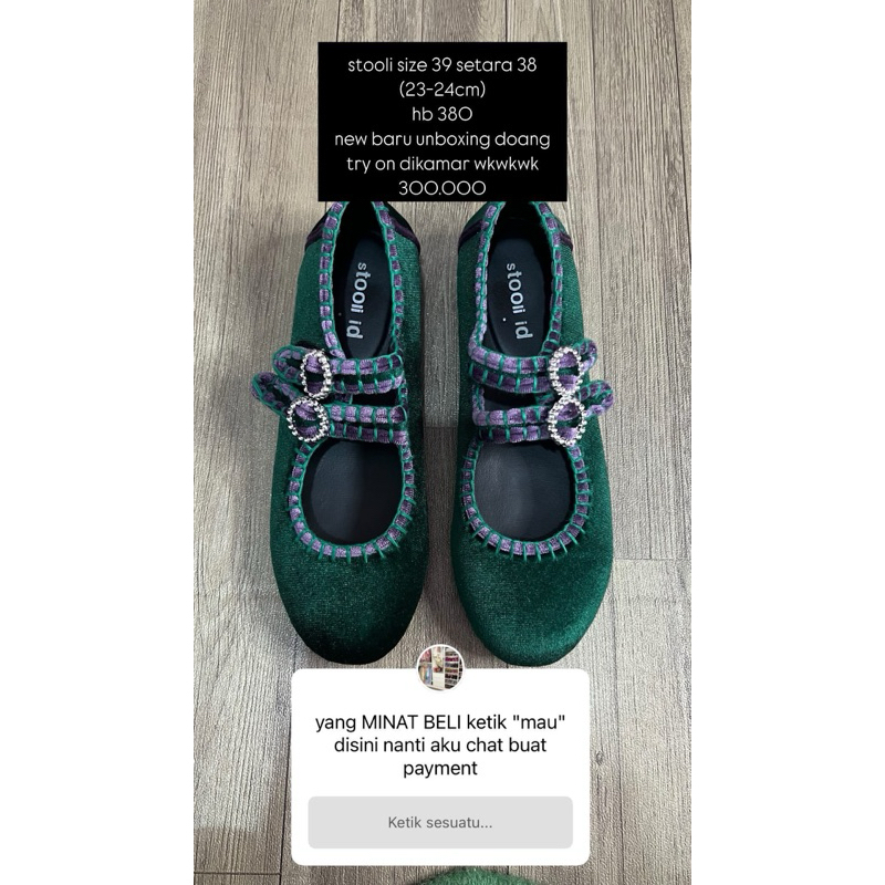 Preloved flatshoes stooli