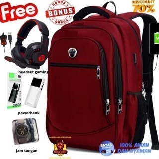 TERLARIS Polo Milano Tas Polo Original 100% Backpack Polo Tas Rangsel Pria Wanita Tas Sekolah Anak C