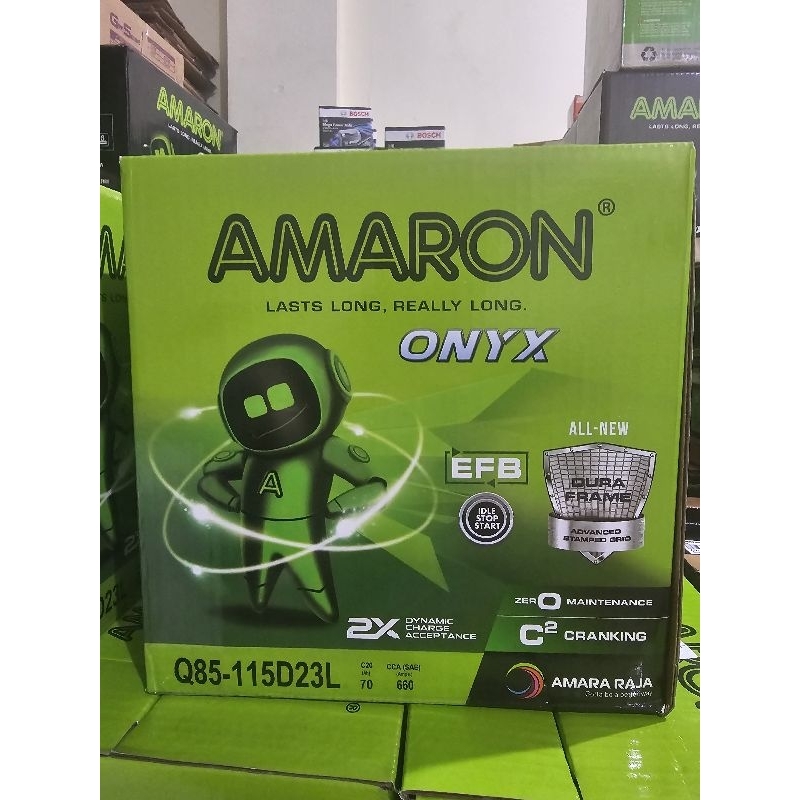 Aki Mobil Q85 115D23L Amaron Mazda 2 CX5 Biante CX3 Skyactive Istop Aki Kering Original