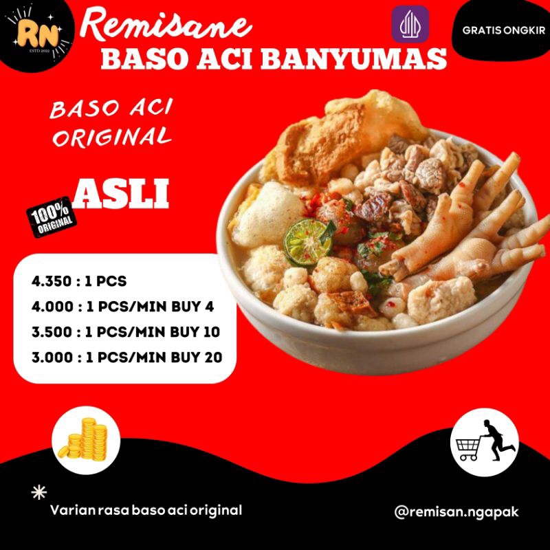 

REMISAN.NGAPAK | BASO ACI ORIGINAL | BASO ACI VARIAN RASA | BASO ACI MURAH KUALITAS LEZAT GURIH | BASO ACI BANYUMASAN | CEMILAN BANDUNG JAWA BARAT | BASO ACI MURAH | BASO ACI PEDAS | BASO ACI KEKINIAN | BASO ACI TREND FOOD | BASO ACI GURIH | ENAK POLL