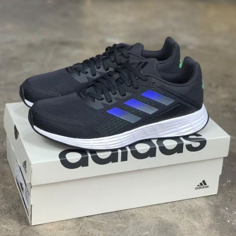 ADIDAS RUNNING DURAMO SL BLACK WHITE BLUE100% Original Resmi PT.Adidas Indonesia