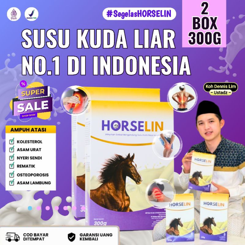 

Paket 2 BOX HORSELIN Susu Kuda Liar Sumbawa Premium Atasi Persendian dan Tulang Asli Original 300gr