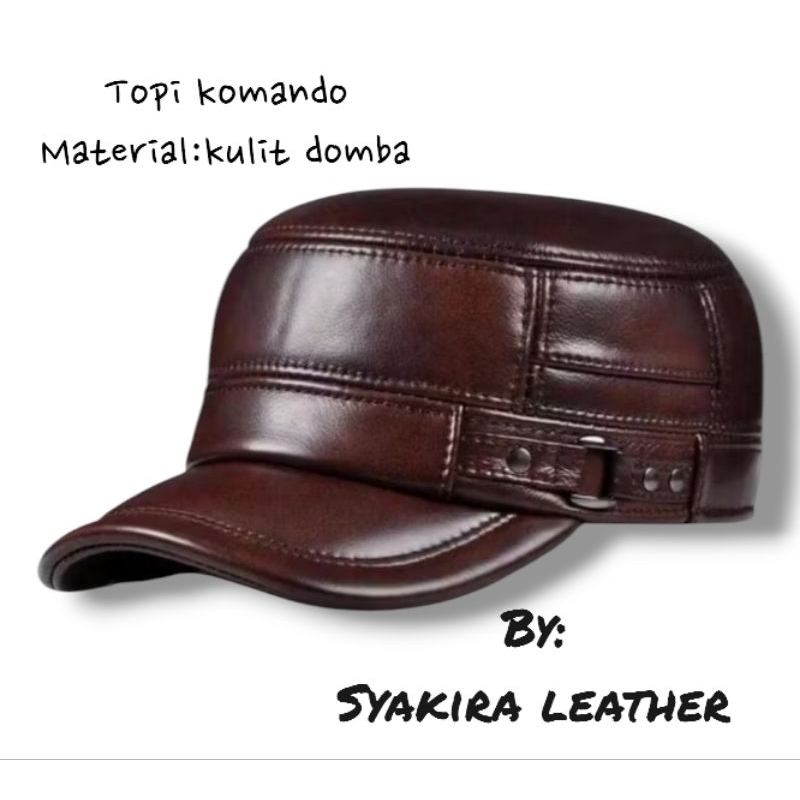 topi komando pria asli kulit domba topi asli kulit topi komando pria asli kulit original leather top