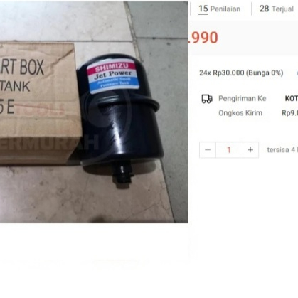 

TABUNG POMPA AIR SHIMIZU PS-135 BIT / TANGKI SMALL TANK PS135 PS 135