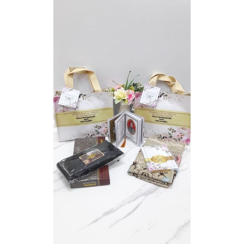 hampers paket sarung wadimor/tote bag custom/souvenir paket yasin tahlil/souvenir mengenang 40 hari/