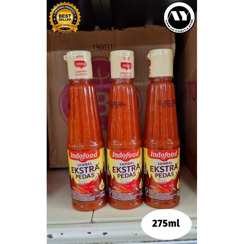 

indofood saus extra pedas 135ml kemasan botol