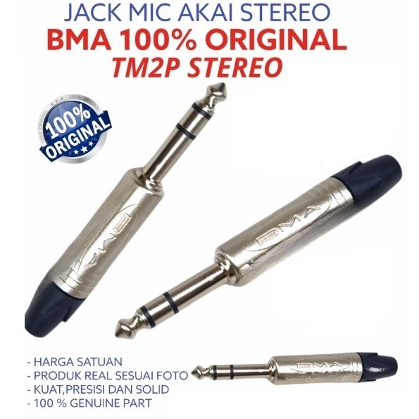Jack Mic BMA Stereo / Jack Akai BMA Stereo / Jack 6,5mm BMA Stereo / Jack BMA TM2P Stereo Original