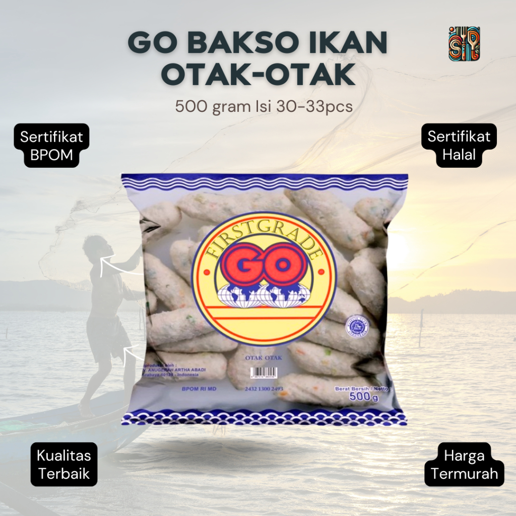 

Go Bakso Ikan Otak-Otak 500 gram Isi 30-33 - Frozen Food / Makanan Segar & Beku Olahan First Grade Otak Otak 500gr Sertifikat Halal BPOM - PENTOL TULANG RANGGU DIMSUM AYAM UDANG SIOMAY MURAH RAS KEBAB MINI COLLAGEN NEW Original Pedas Extra Daging Corah OR