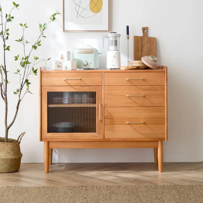 Bufet retro minimalis kayu jati - bufet serbaguna