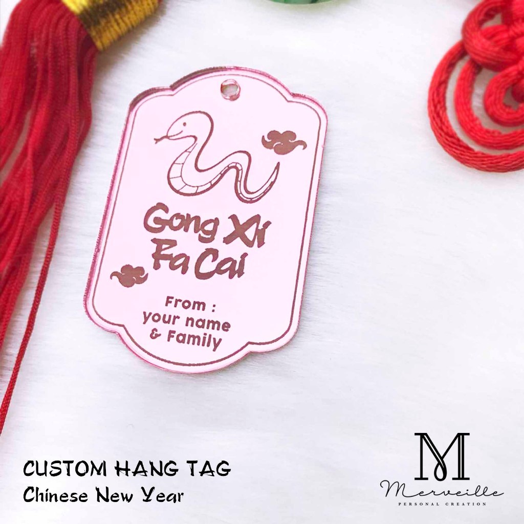 

Custom Nama Chinese New Year Tag Hiasan Imlek Gift Kado Hampers Label