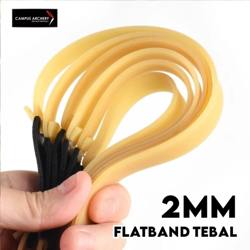 Flatband Karet Ketapel 2mm Paling Tebal Max Power Rubberband Slingshot Premium