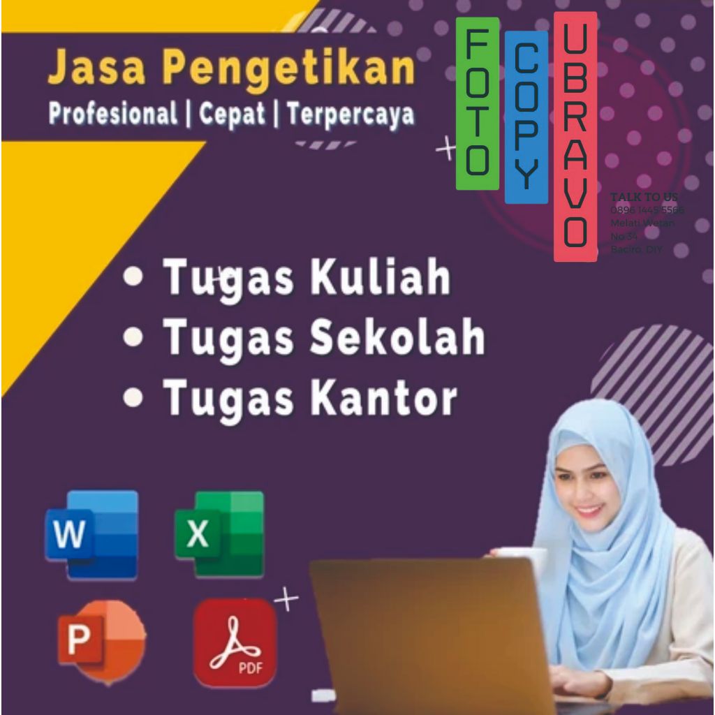 

Jasa Ketik Express | Ketik Dokumen | Ketik Surat | Ketik Soal dll (Word, Excel, Ppt, Pdf)