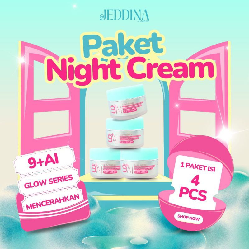 Cream Malam Viral, Cream Jeddina by leafhea, Cream yang menutrisi kulit dimalam Hari,menyamarkan nod