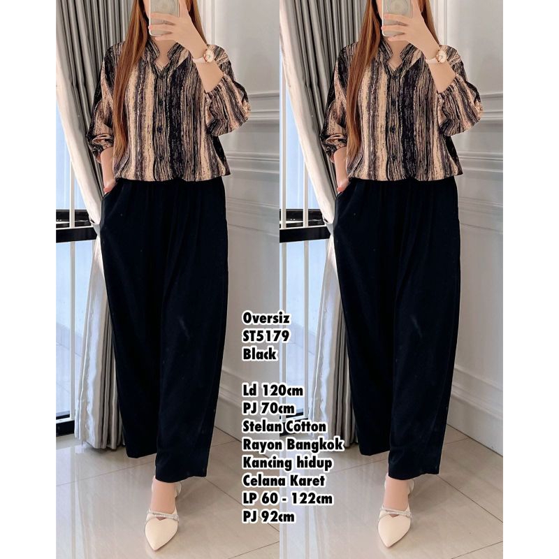 ONE SET HIJAB KEMEJA CELANA PANJANG RAYON BANGKOK PREMIUM KEM BANGKOK SALUR GO 51799