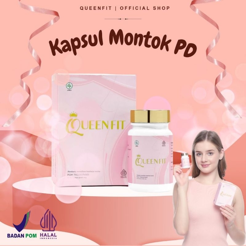 QUEEN FIT HERBAL MONTOK PEMBESAR PAYUDARA DAN BOKONG ORIGINAL HALAL dan BPOM 30 CAPSULE
