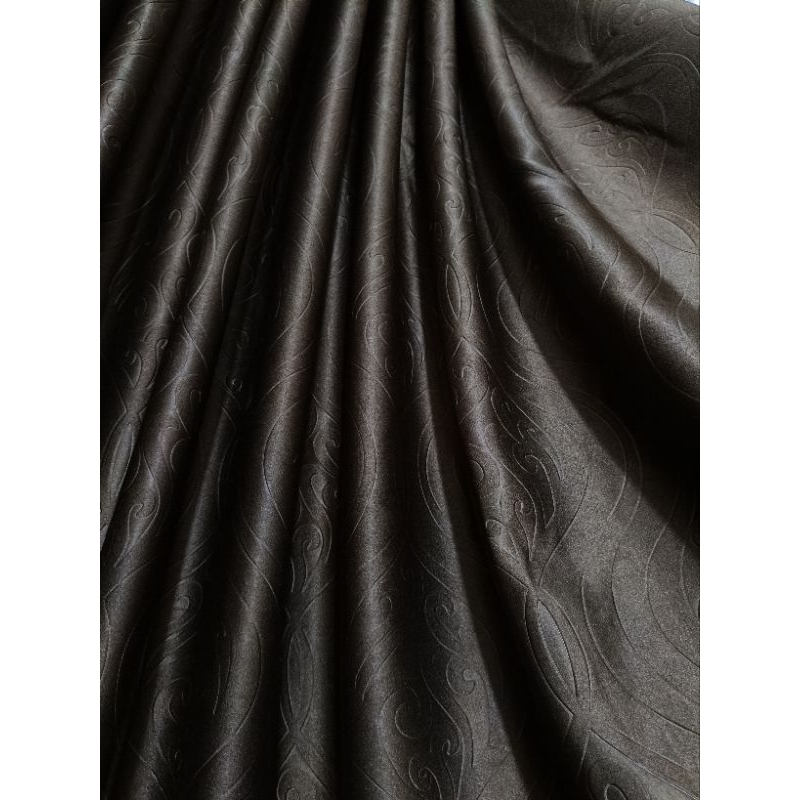 Gorden jendela pintu blackout impor premium motif timbul depan belakang