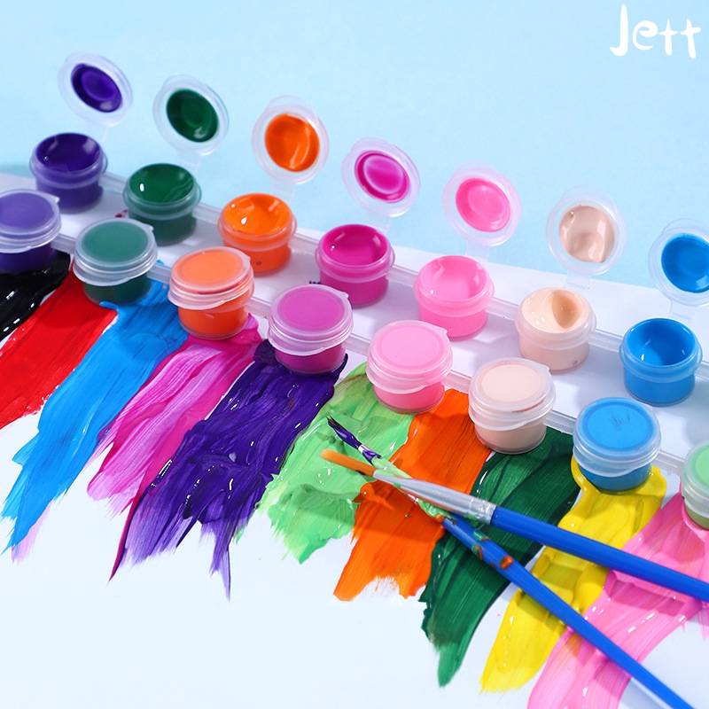 

Cat akrilik Set 6 Warna 12 Warna/cat air/Cat Akrilik Kanvas Lukisan Kanvas Cat Cat Akrilik 3ml + Dua pulpen-Jett