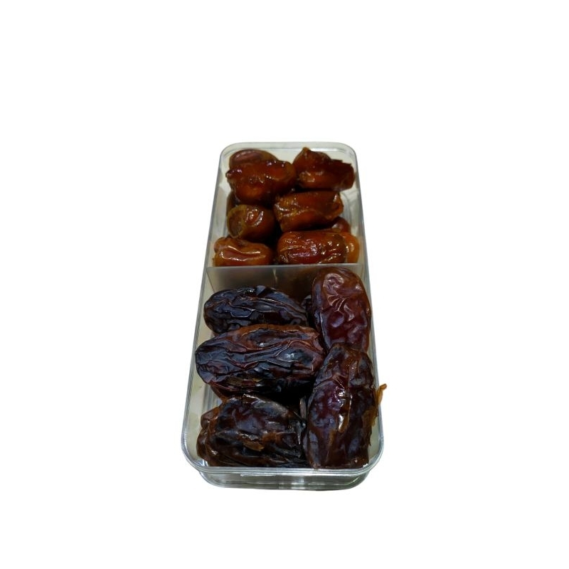 

Paket 5" Paket Hemat Kurma Box 2 in 1 | Kurma Medjool' Kurma Sukari