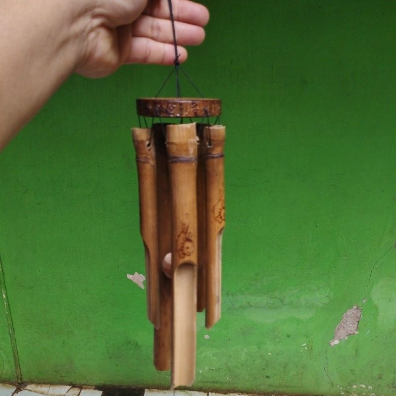 (COD)LONCENG bambu ANGIN,BEL ANGIN ANGKLUNG,KLENENGAN BAMBU ,WIND chime,(custom nama)