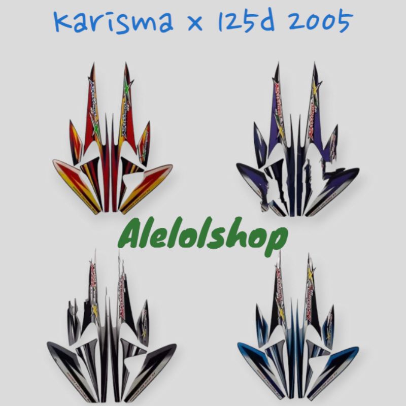STIKER STRIPING LIS LES POLET PLAT BODY MOTOR HONDA KARISMA X D 125 2005