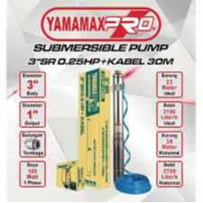 YAMAMAX POMPA AIR 3" SR 0,25 + KABEL 30M (370 WATT) POMPA SATELIT/SUBMERSIBLE PUMP/POMPA SIBEL