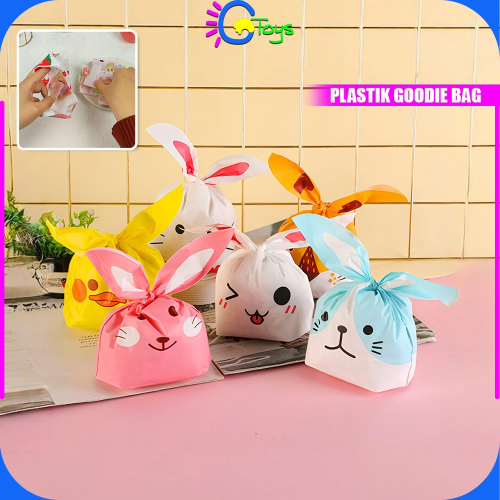 

CR-C1181 Plastik Goodie Bag Kecil Karakter Kelinci Lucu / Plastik Bingkisan Ultah Anak / Kantong Souvenir Snack Rabbit Plastic Bag