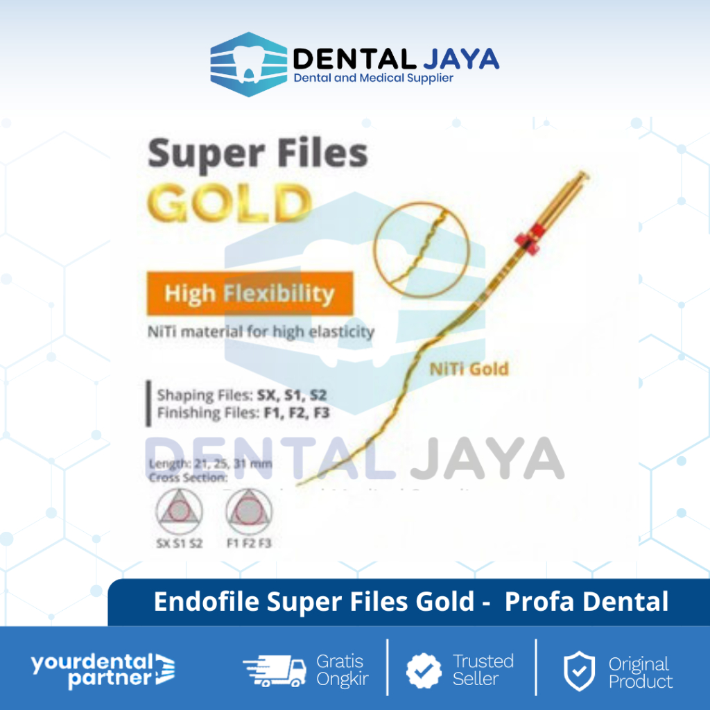 

Profa Endofile Super Files Gold | Protapper Gold - DENTAL JAYA