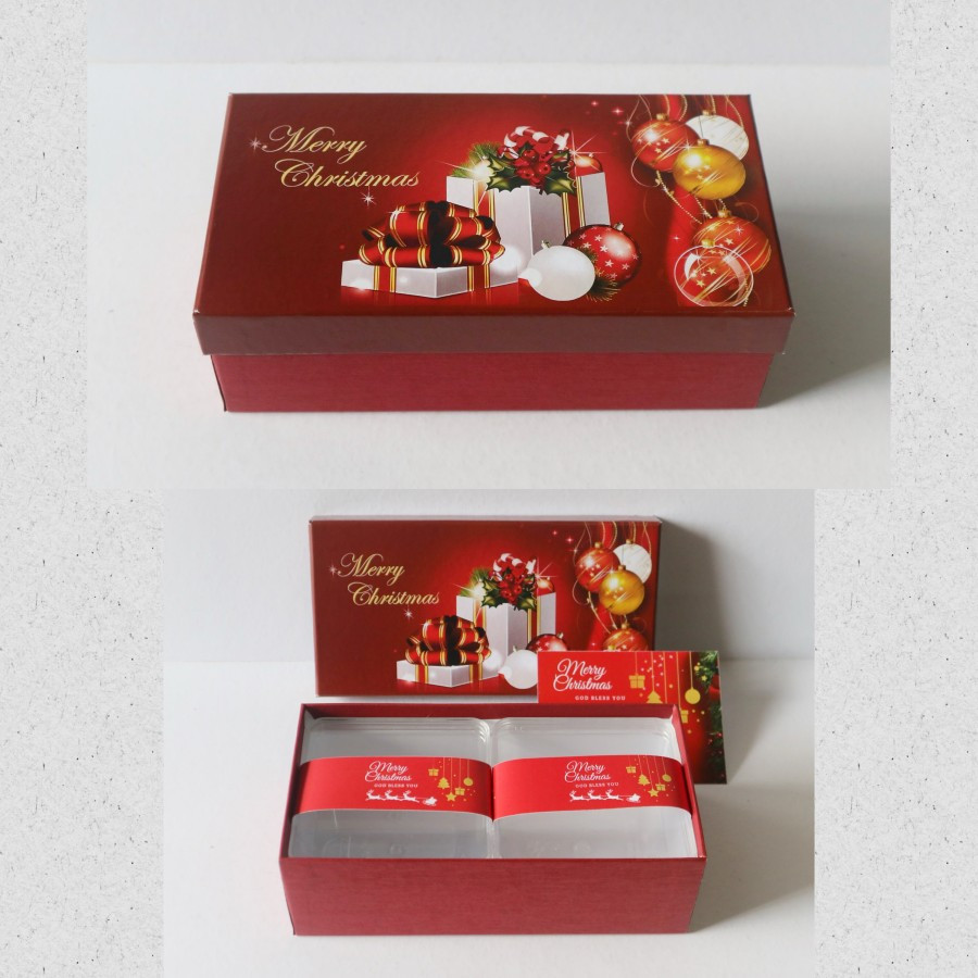 

Hampers Box Natal Kotak Persegi Panjang Board Tebal Fancy Import Embossed Paper Ukuran 22 x 11 x 7 cm