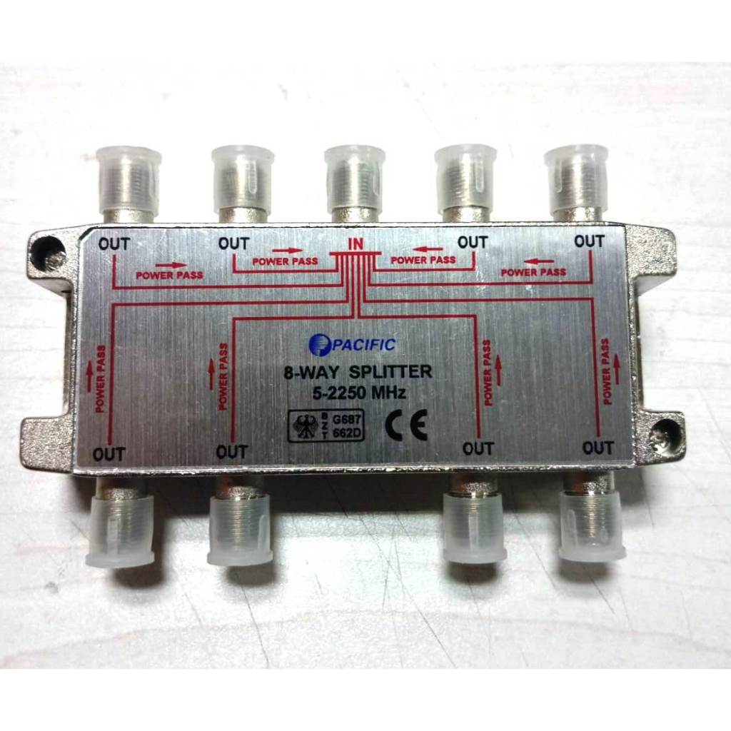 Splitter Pacific 8 Way Splitter Antena TV Splitter indoor cabang 8