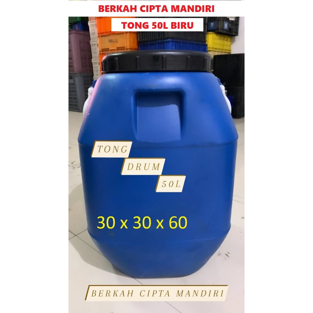Tong Plastik 50 Liter Tong Sampah 50 Liter Drum Air 50 Liter Tempat Sampah 50 Liter