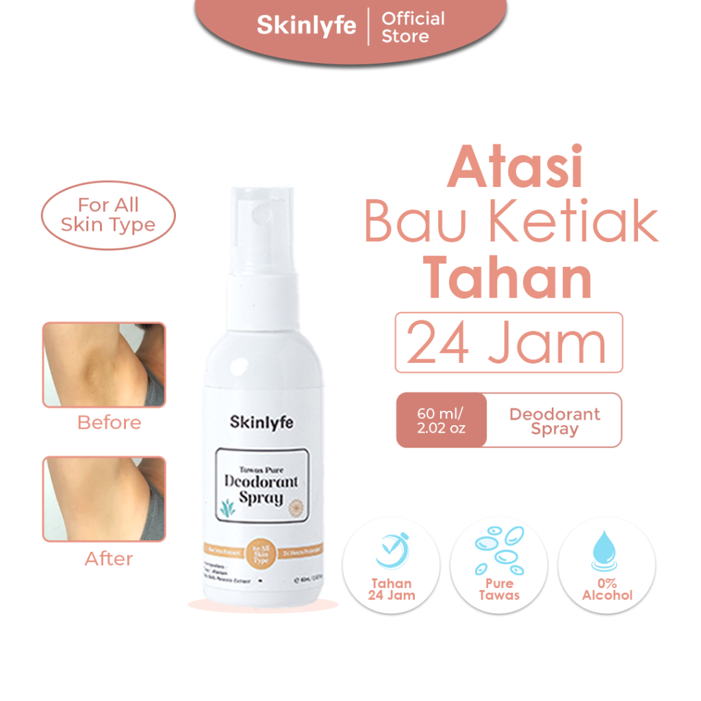 Skinlyfe - Deodorant Penghilang Bau Badan Spray Penghilang Bau Ketiak Pemutih Ketiak Parfum Ketiak