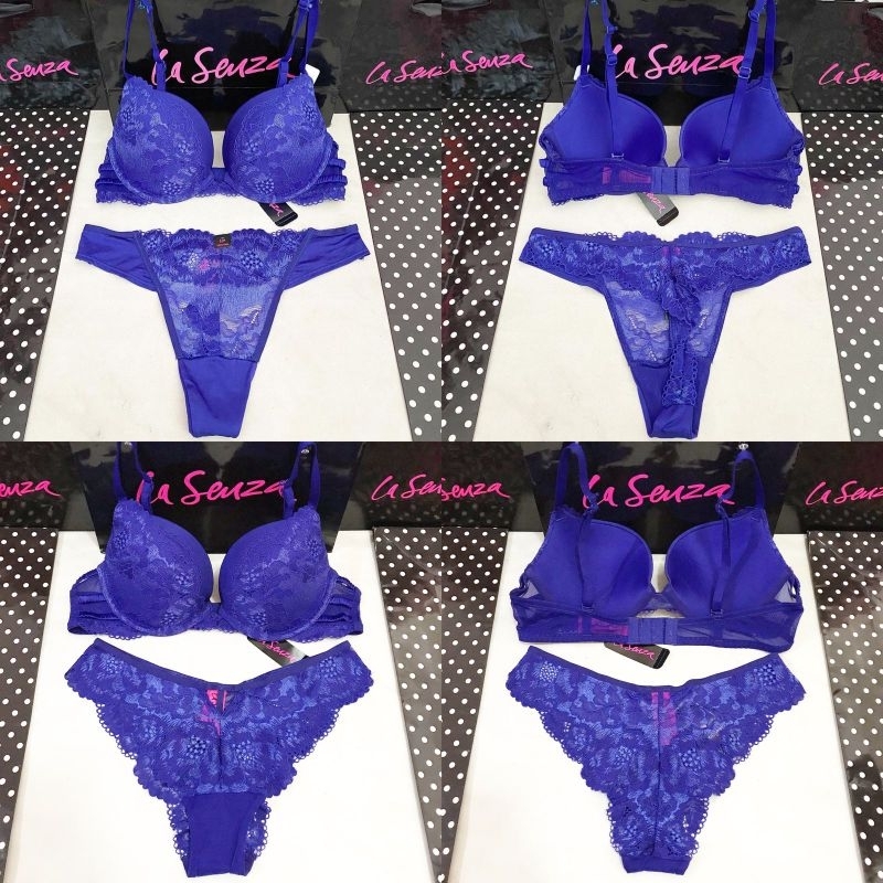 Lasenza La Senza Beyond Sexy Bra Push Up Gel Level 3 Electric Blue 36C 11169501