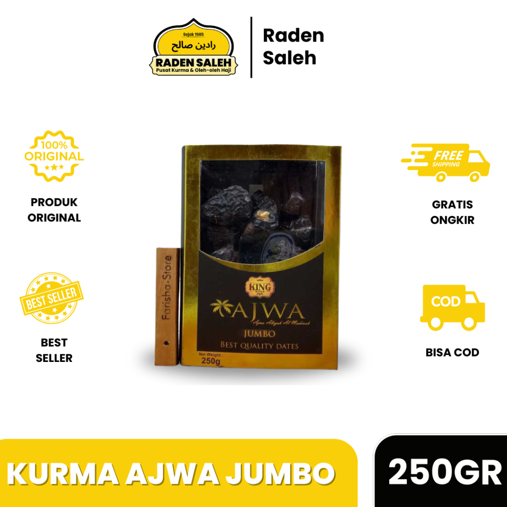 

Kurma King Dates Ajwa Jumbo 250gr | Kurma Nabi