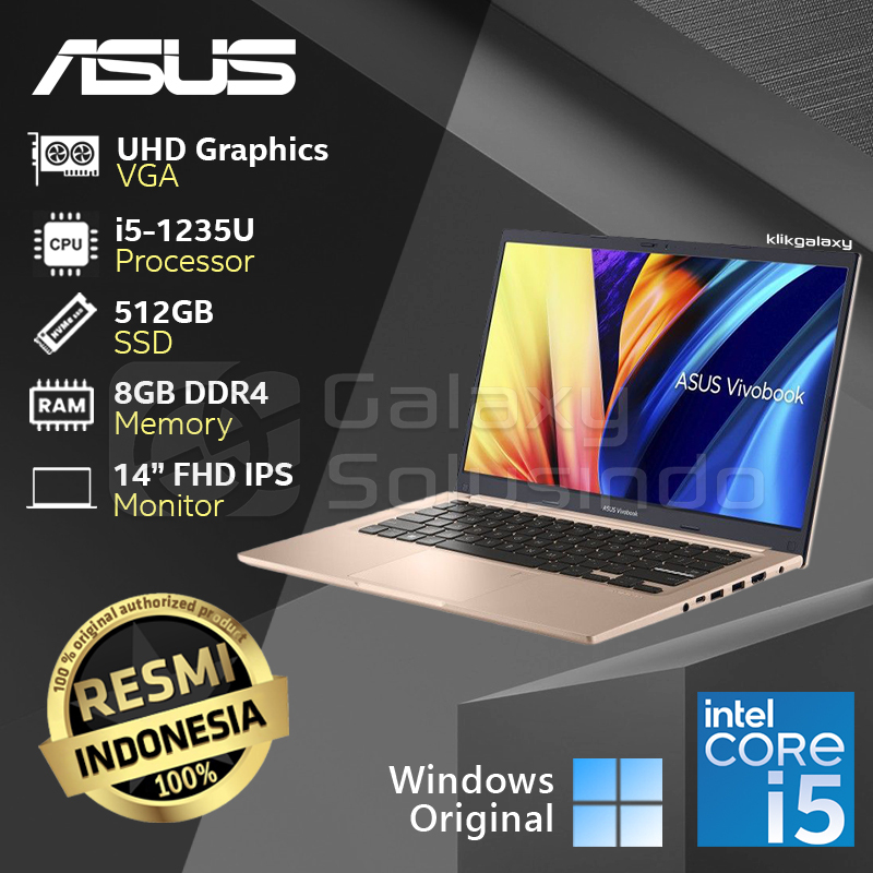 Asus Vivobook 14 A1404ZA-VIPS552M Core i5-1235U 512GB SSD 8GB RAM Notebook Laptop