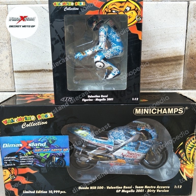 Minichamps Valentino Rossi Team Honda Mugello 2001 Dirty Version