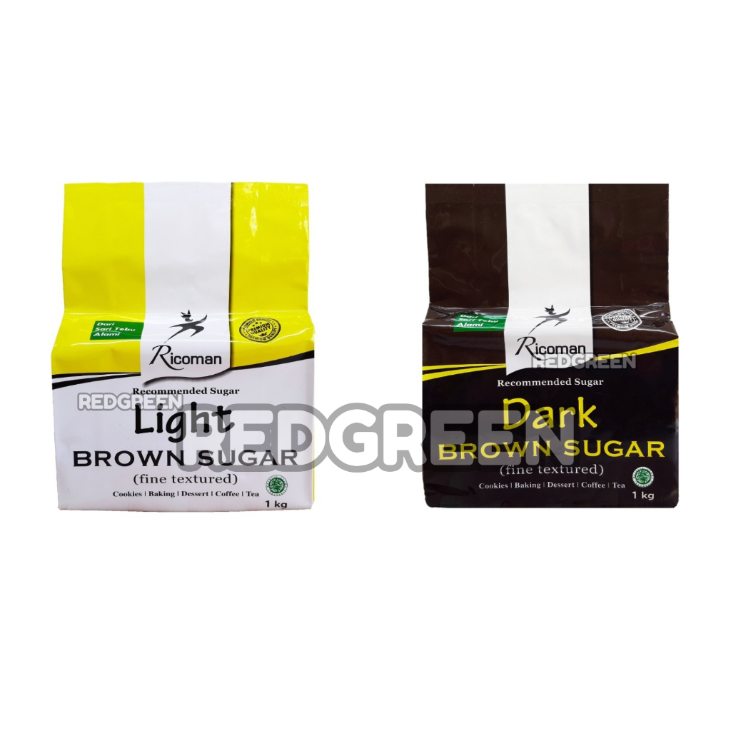 

Light Brown Sugar Ricoman 1kg ricoman Dark light brownsugar 1000gram