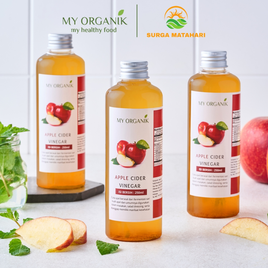 

My Organik Paket Hemat 3in1 Cuka Apel Original Organik Apple cider Vinegar With Mother