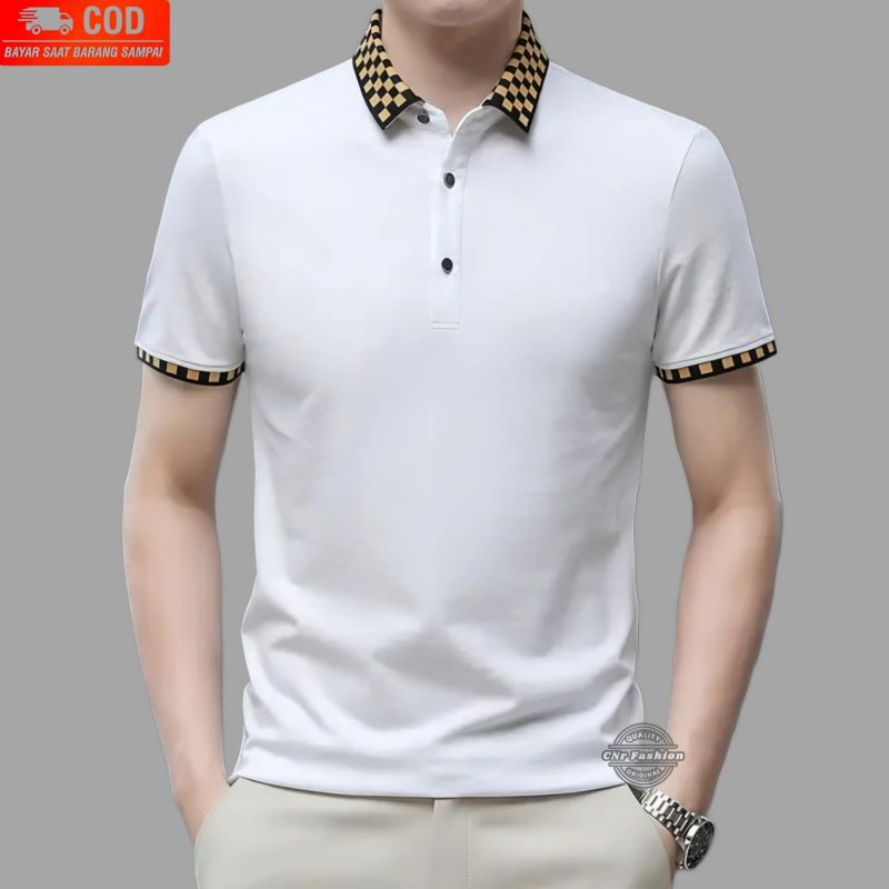 kaos Krah lengan pendek motif kotak distro03/Kaos Kerah Distro Lengan Pendek/ Kaos Pria Kerah Terbar