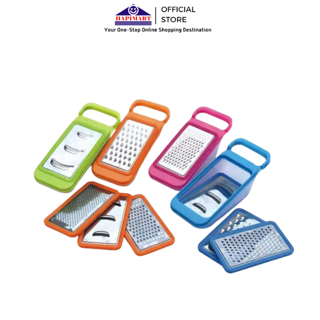 Pemotong Utilitas Plastik Multifungsi/Set Parutan Keju 4 In 1 dengan Wadah/Penghancur Keju/Parutan S