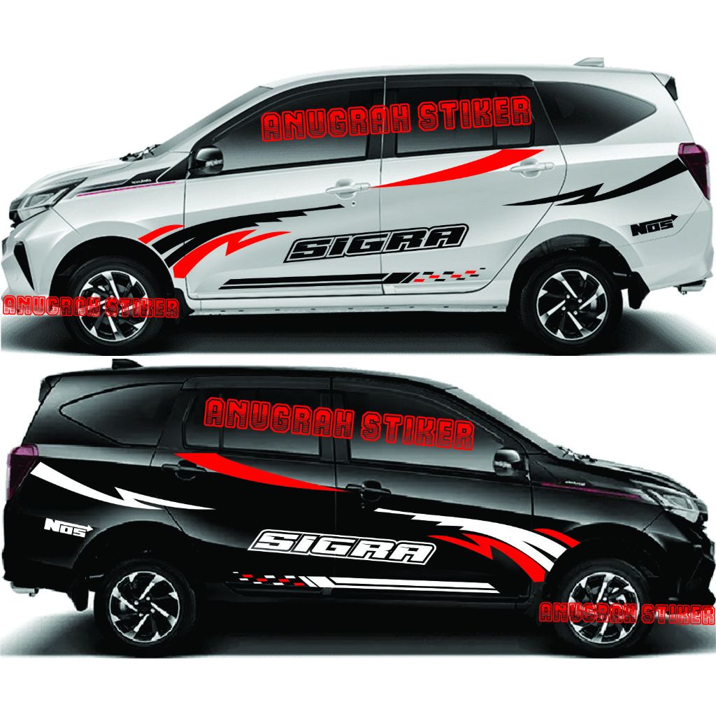 Promo Stiker body mobil sigra cutting stiker list body samping mobil sigra stiker body mobil