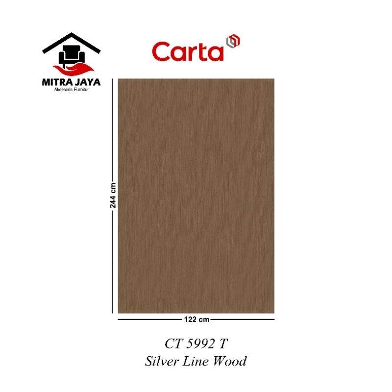 HPL Carta CT 5992 T Carta HPL Silver Line Wood CT5992T CARTA Hpl Pelapis Kayu Tipe Ct5992t