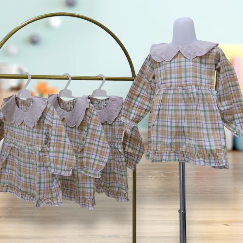 Mini Dress import lengan panjang/Dress anak Premium/Dress import anak