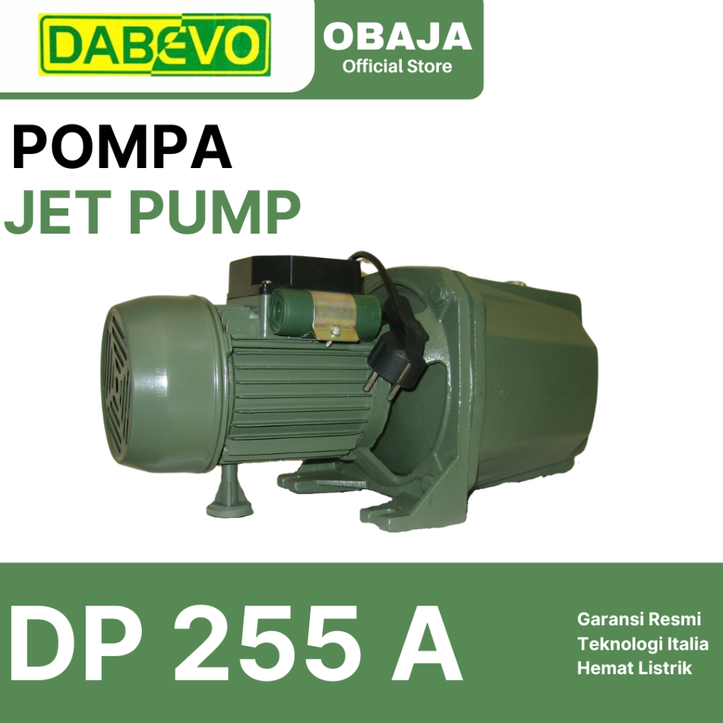 Dabevo Pompa Air Jet Pump DP 255 A Dabevo / Jet Pump 255 A (gulungan Tembaga)