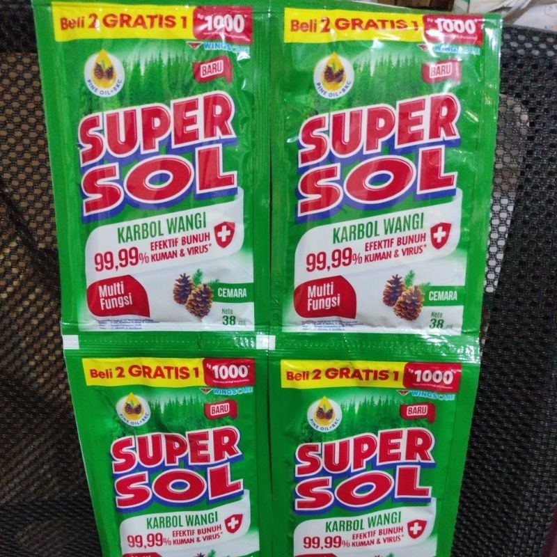 Supersol carbol sachet 2 renteng