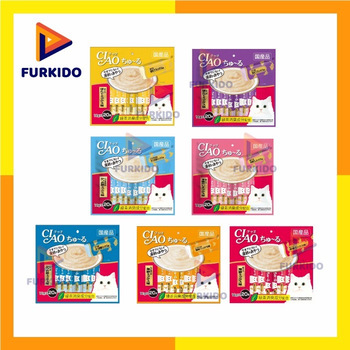CIAO SNACK KUCING 20PCS makanan basah kucing ciao
