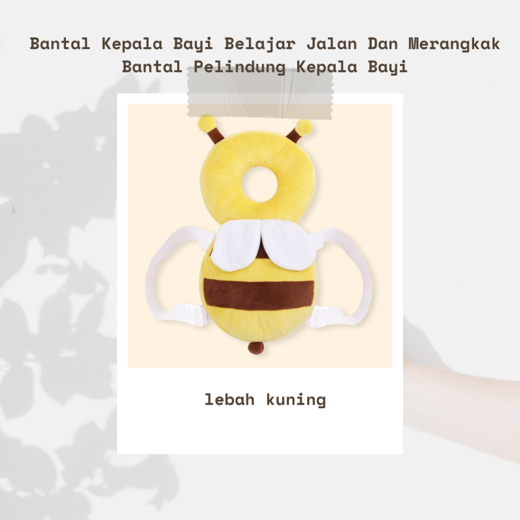 Bantal Pelindung Kepala Bayi Berjalan / Merangkak Model Lebah Bee