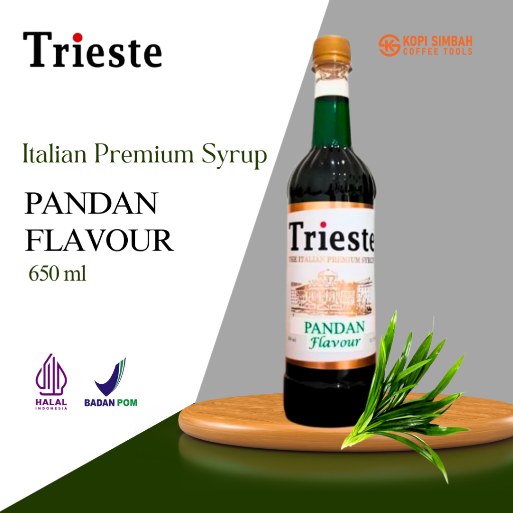 

Syrup TRIESTE Rasa PANDAN 650 ml Italian Premium Sirup Flavoured Minuman Bartender Kopi