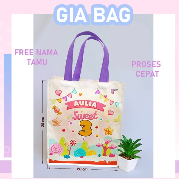

GIA BAG TAS ULTAH CUSTOM NAMA/ TERLARIS/ BAHAN PREMIUM/GOODIEBAG ULTAH ANAK/SOUVENIR ULTAH