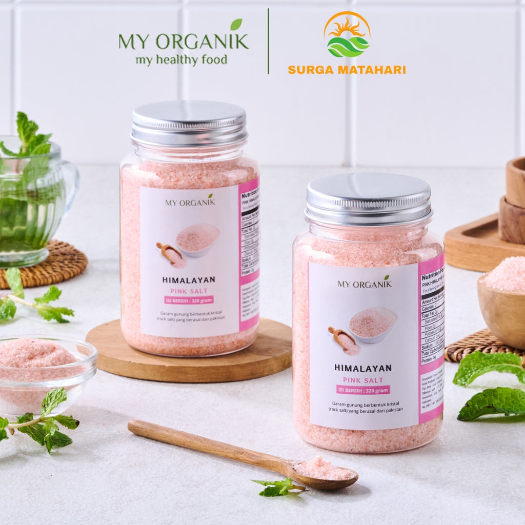 

My Organik Paket 2 in 1 Garam Himalaya Original Asli Organik Pink Salt Premium Himsalt Organic MPASI