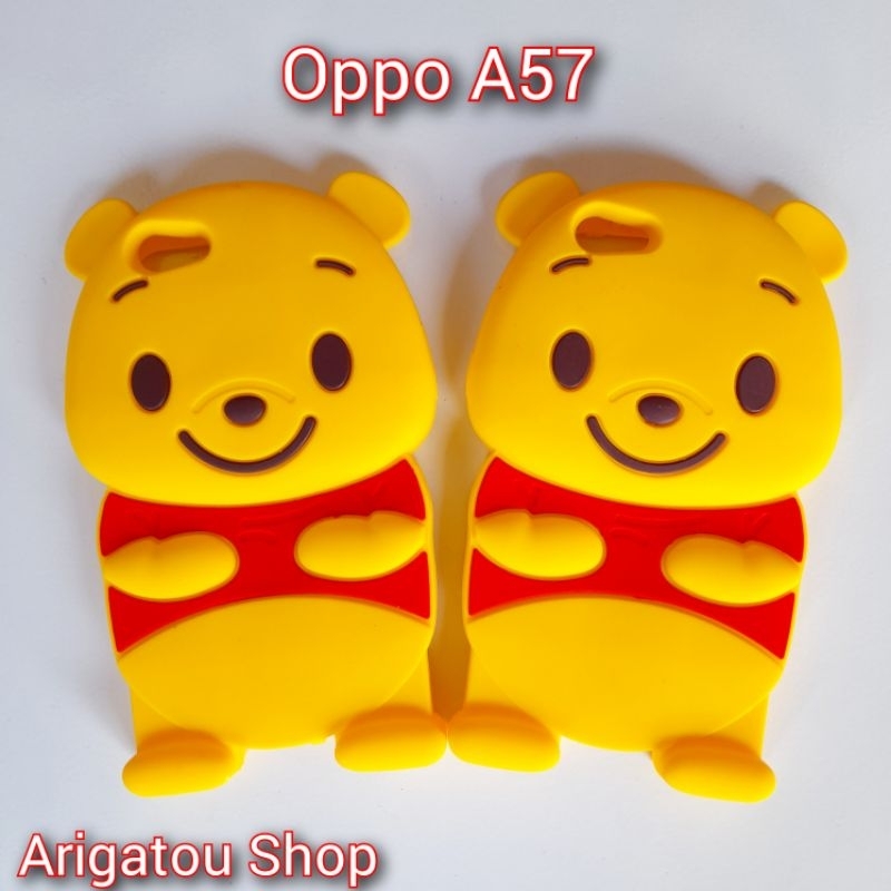 Oppo A57 Case Softcase Boneka 3D Karakter Beruang Panda Pooh